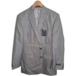 Ralph Lauren Chaps Men's Black & White Blazer‎ Two Button Jacket Sport Coat 44L